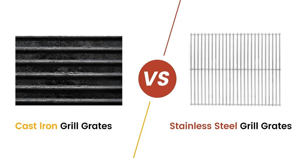 cast iron grill grates vs stainless steel grill grates