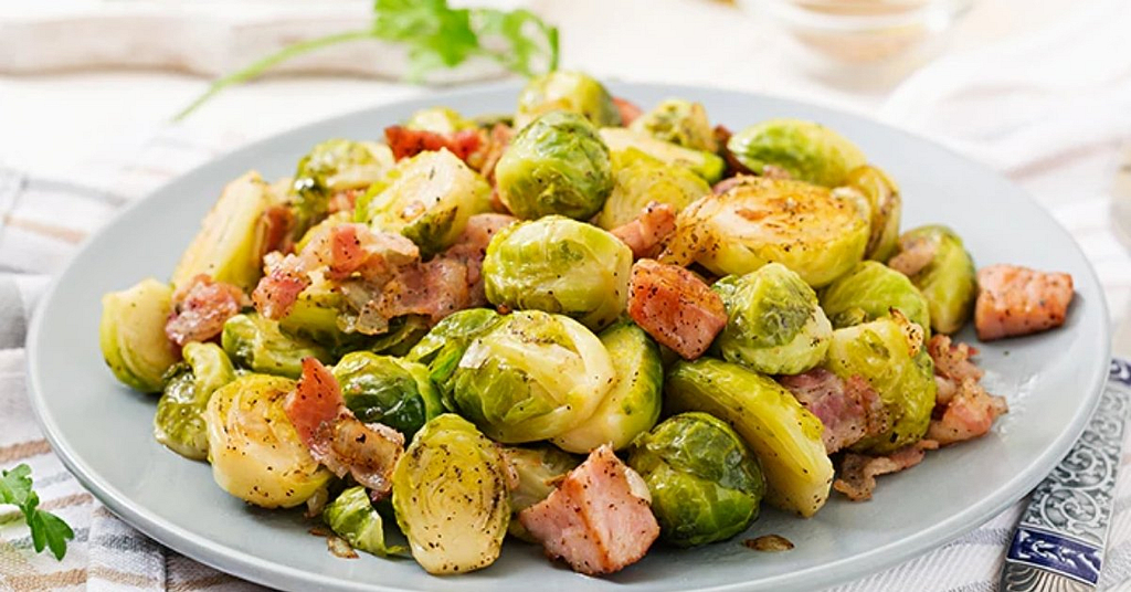 SMOKED BRUSSELS SPROUT WITH BACON