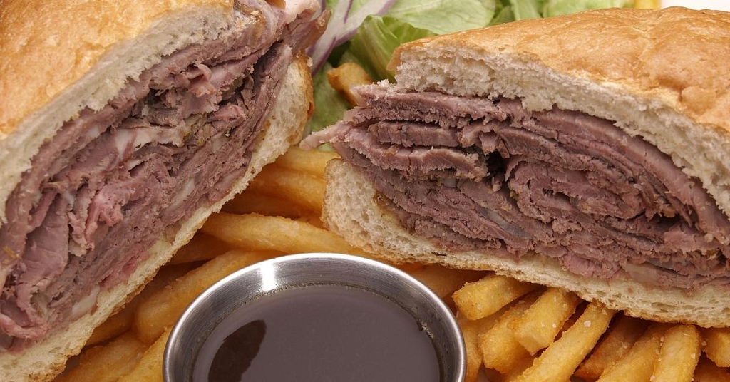 French Dip sandwich with prime rib