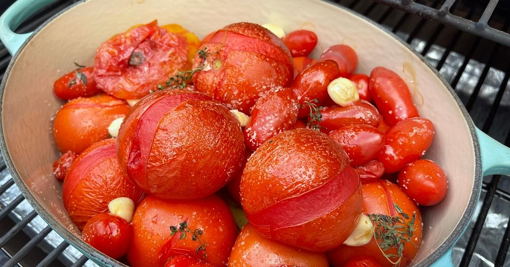 simmer the tomatoes