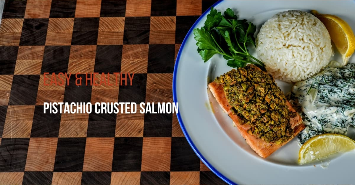 Easy pistachio crusted salmon