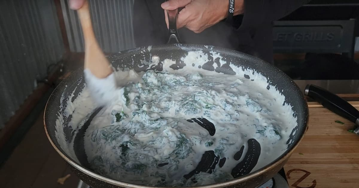 make the cream spinach