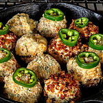 Jalapeno Stuffed Mushroom Poppers