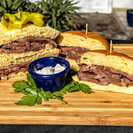Smoked chuck beef sandwiches
