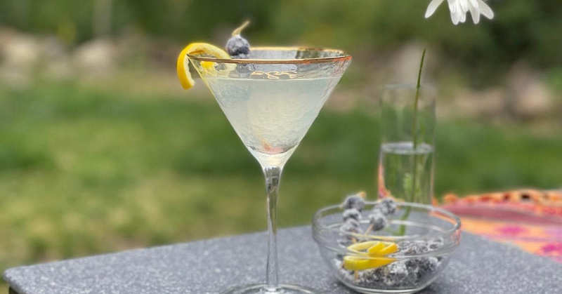 Blueberry Lemon Drop Martinis