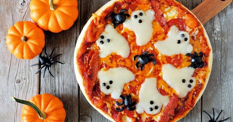 Ghostly Grilled Pizza