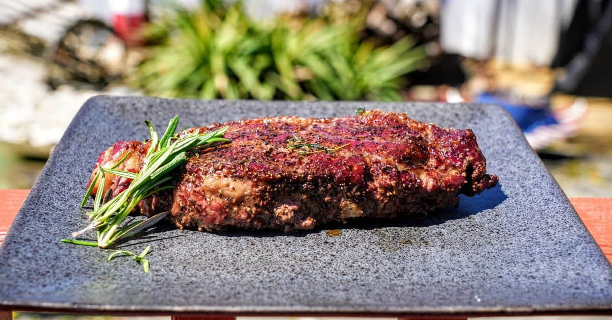 Reverse-Seared New York Strip Steaks