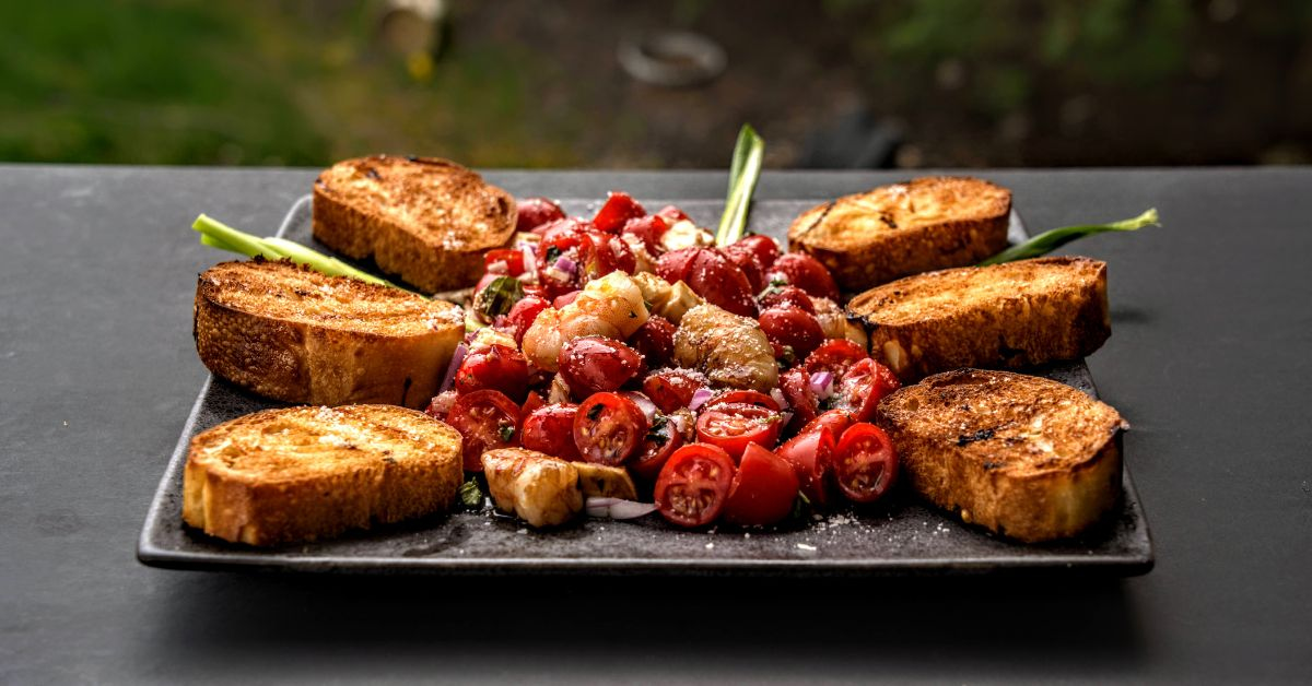 Grilled Shrimp Bruschetta