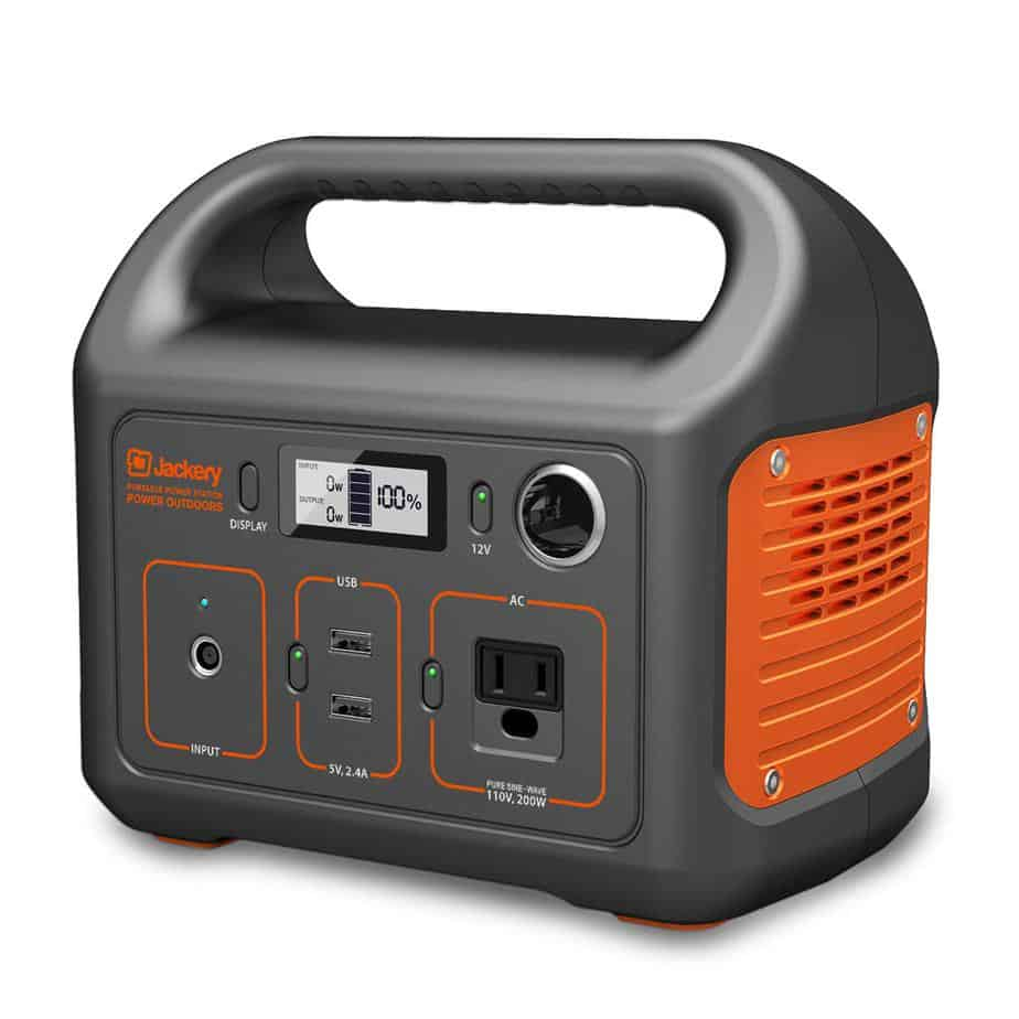  Jackery Portable Power Station Explorer 160, 167Wh Lithium  Battery Solar Generator (Solar Panel Optional) Backup Power Supply with  110V/100W(Peak 150W) AC Outlet for Outdoors Camping Fishing Emergency :  Patio, Lawn