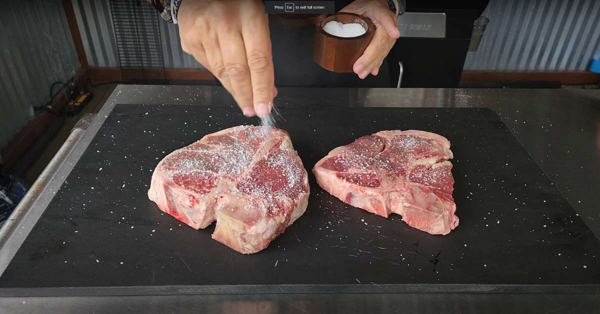 Seasoning the Steaks